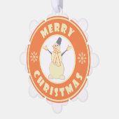 Carte Décorative Joyeux Noël heureux bonhomme de neige célèbre styl (Gauche)