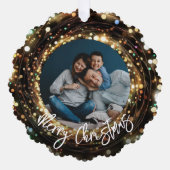 Carte Décorative Joyeux Noël Light Strands Photo (Recto)