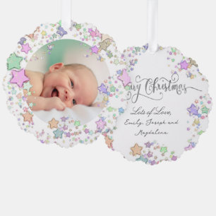 Carte Décorative Joyeux Noël nouveau bébé
