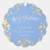 Carte Décorative Joyeux Noël nouveau bébé garçon (Verso)