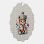 Carte Décorative Joyeux Noël Ours personnalisé avec photo (Droite)