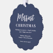 Carte Décorative Joyeux Noël Photo Blue Holiday (Gauche)