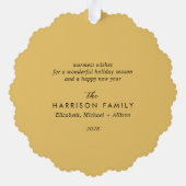 Carte Décorative Joyeux Noël Photo Gold Holiday (Verso)