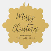 Carte Décorative Joyeux Noël Photo Gold Holiday (Recto)