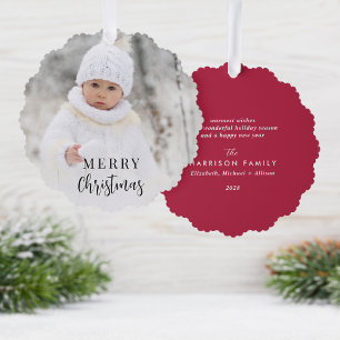 Carte Décorative Joyeux Noël Photo Holiday