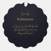 Carte Décorative Joyeux Noël Rouge Buffalo Plaid (Verso)