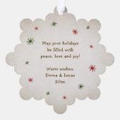 Carte Décorative Joyeux Noël Rustique Pays Aquarelle Gnomes (Verso)