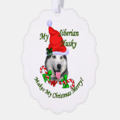 Carte Décorative Joyeux Noël Sibérien Husky (Gauche)