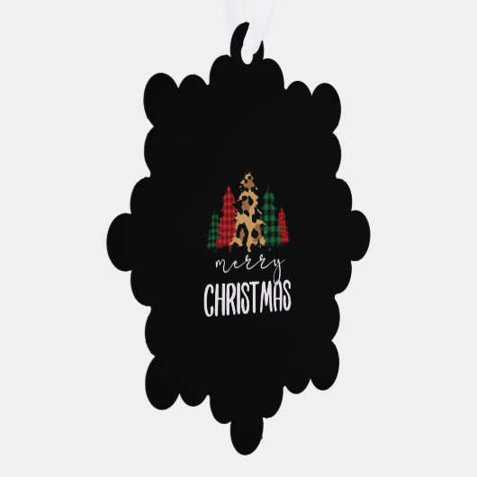 Carte Décorative Joyeux Noël Svg Leopard Tree (Droite)