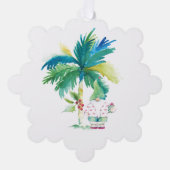 Carte Décorative Joyeux Noël tropical (Recto)