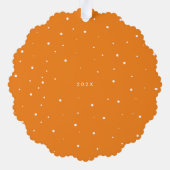 Carte Décorative Joyeux orange et vacances photo mariées (Verso)