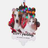 Carte Décorative Joyeux Pawlidays Moderne Personnalisé Animaux de c (Gauche)