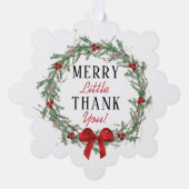 Carte Décorative Joyeux petit Merci Fête des mariées de Noël (Recto)