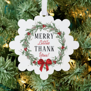 Carte Décorative Joyeux petit Merci Fête des mariées de Noël