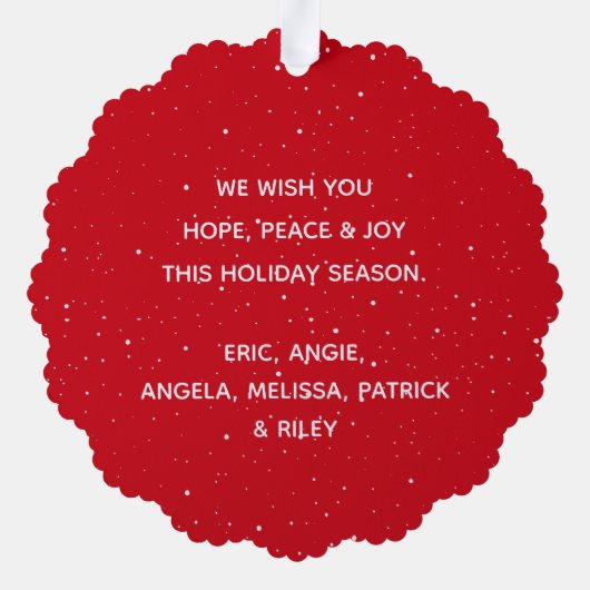 Carte Décorative Joyeux script de Noël (Verso)