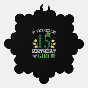 Carte Décorative Joyeux St Patrick's Day 15 ans Anniversaire Lepre