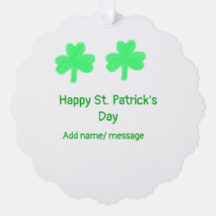 Carte Décorative Joyeux St. Patrick's jour vert feuille de shamrock