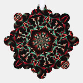 Carte Décorative Kaleidoscope Beau Motif Noir Rouge (Verso)