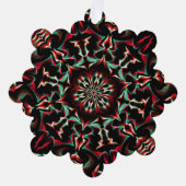 Carte Décorative Kaleidoscope Beau Motif Noir Rouge (Recto)