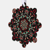 Carte Décorative Kaleidoscope Beau Motif Noir Rouge (Gauche)