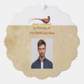 Carte Décorative Keeepsake Memorial Photo Invite Pheasant Bird Art (Recto)