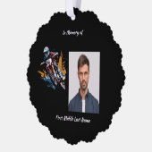 Carte Décorative Keepsake Memorial Motocross Motorcycle Racing (Gauche)