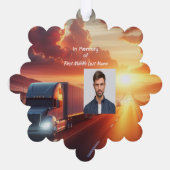 Carte Décorative Keepsake Memorial Semi-Truck Tractor-trailer  (Verso)