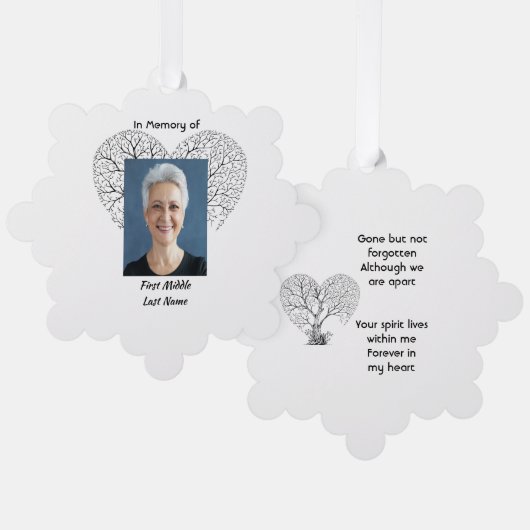 Carte Décorative Keepsake Memorial Tree of Life Heart Love (Recto/Verso)