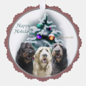 Carte Décorative Labradoodle Cadeaux de Noël (Recto)