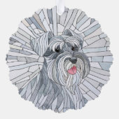 Carte Décorative L'art mosaïque de Schnauzer miniature (Verso)