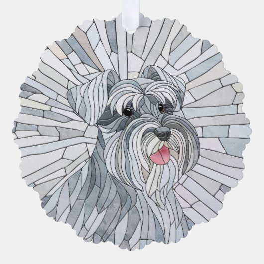 Carte Décorative L'art mosaïque de Schnauzer miniature (Recto)