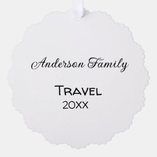 Carte Décorative L'aventure de voyage de vacances de nom de famille