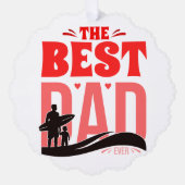 Carte Décorative Le Meilleur Papa du Monde (Recto)