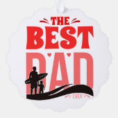 Carte Décorative Le Meilleur Papa du Monde (Verso)