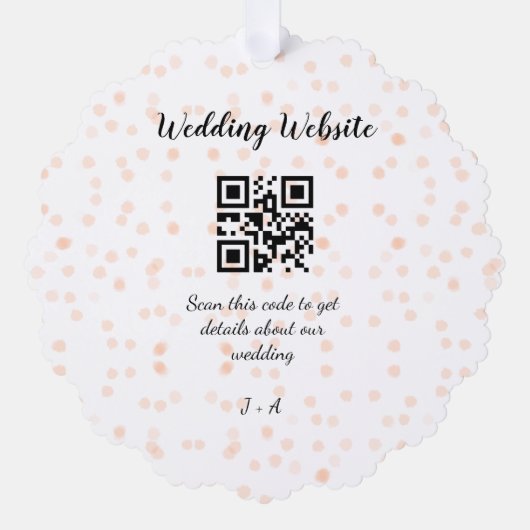 Carte Décorative Le site web mariage scanner code QR pour les détai (Recto)