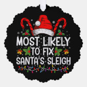 Carte Décorative Les Plus Susceptibles De Corriger Père Noël Sleigh (Recto)