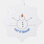 Carte Décorative Let is Snow Happy Snowman with Photo Back (Recto)