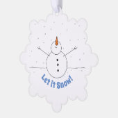 Carte Décorative Let is Snow Happy Snowman with Photo Back (Gauche)