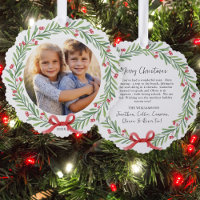 Lettre photo personnalisée de la couronne de Noël