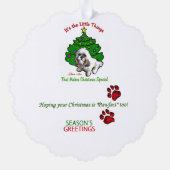 Carte Décorative Lhasa Apso Cadeaux de Noël (Verso)