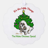Carte Décorative Lhasa Apso Cadeaux de Noël (Recto)