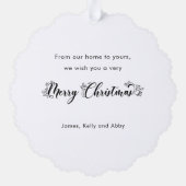 Carte Décorative Lin rustique et Joyeux Jours de Vacances Script Mu (Verso)