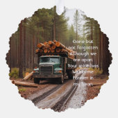 Carte Décorative Logging Truck Driver  Memorial Keepsake  (Verso)