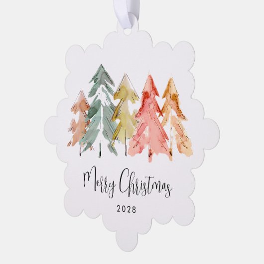 Carte Décorative Logo d'affaires Pine Trees Joyeux Noël (Gauche)