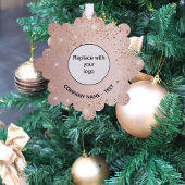 Carte Décorative Logo de l'entreprise rose Gold blush