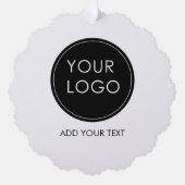 Carte Décorative Logo d'entreprise Entreprise Blanc (Recto)