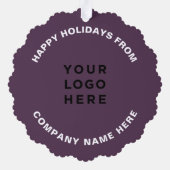 Carte Décorative Logo d'entreprise Simple Professional Christmas Tr (Verso)