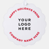 Carte Décorative Logo d'entreprise Simple Professional Christmas Tr (Verso)