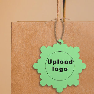 Carte Décorative Logo d'entreprise sur papier de forme de flocon ve