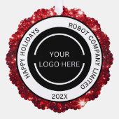 Carte Décorative Logo et nom de la société rouge moderne (Recto)